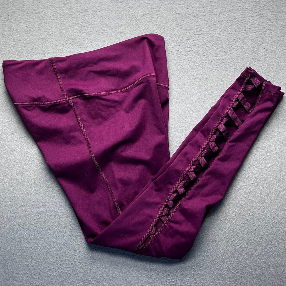 Victoria Sport Women Leggings Polyamide Lycra Medium Lattice Cutout Athleisure